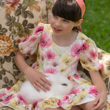 Abito Mezza Manica Stampato In Chiffon Bambina PATACHOU 3633561