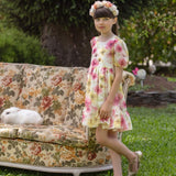 Abito Mezza Manica Stampato In Chiffon Bambina PATACHOU 3633561