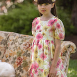 Abito Mezza Manica Stampato In Chiffon Bambina PATACHOU 3633561