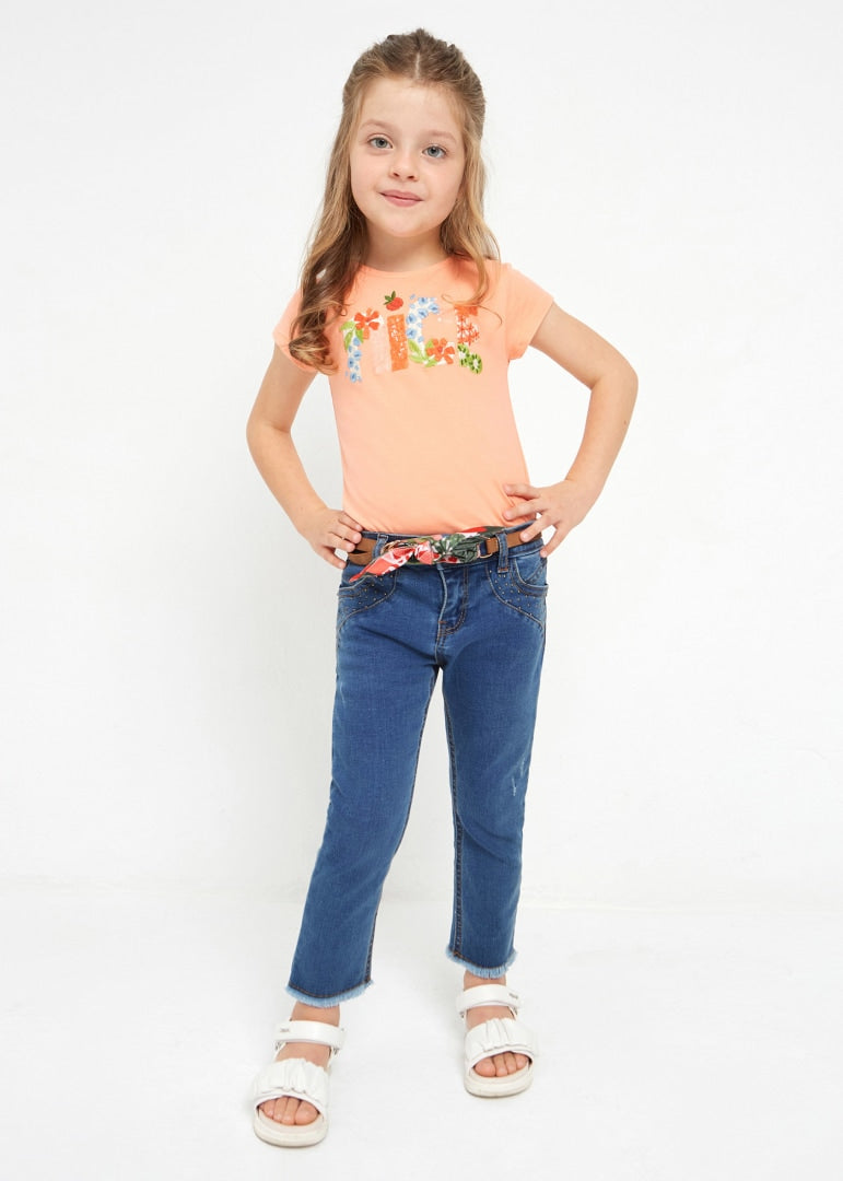 Jeans Lungo Skinny Con Cintura Bambina MAYORAL 3509 - MAYORAL - Luxury Kids