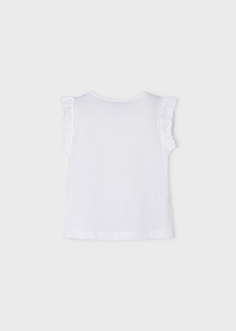 Maglietta Smanicata In Cotone Bambina MAYORAL 3074 - MAYORAL - Luxury Kids
