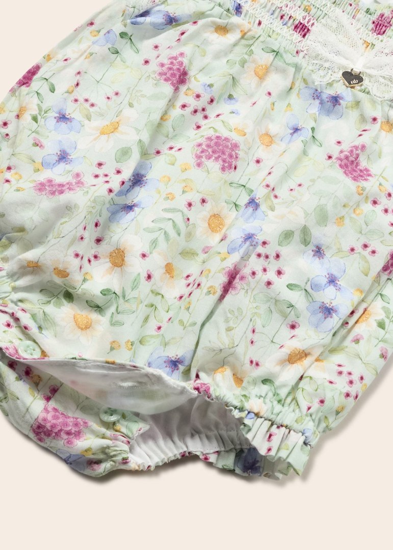 Pagliaccetto Smanicato Stampato In Cotone Neonata MAYORAL 1690 - MAYORAL - Luxury Kids