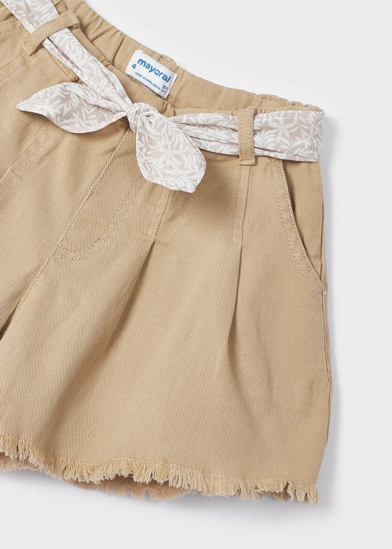 Shorts Con Cintura Stampata In Cotone Sostenibile Bambina MAYORAL 3209 - MAYORAL - Luxury Kids