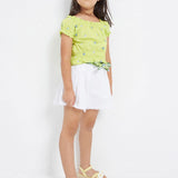Shorts Con Cintura Stampata In Cotone Sostenibile Bambina MAYORAL 3209 - MAYORAL - Luxury Kids