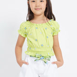 Shorts Con Cintura Stampata In Cotone Sostenibile Bambina MAYORAL 3209 - MAYORAL - Luxury Kids