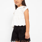 Shorts Traforati In Cotone Bambina MAYORAL 3204 - MAYORAL - Luxury Kids