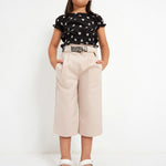 Pantalone Cropped Con Cintura In Cotone Bambina MAYORAL 3506 - MAYORAL - Luxury Kids