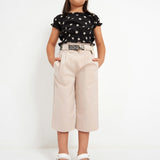 Pantalone Cropped Con Cintura In Cotone Bambina MAYORAL 3506 - MAYORAL - Luxury Kids