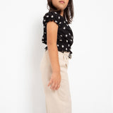 Pantalone Cropped Con Cintura In Cotone Bambina MAYORAL 3506 - MAYORAL - Luxury Kids