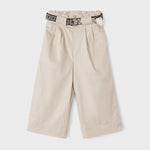 Pantalone Cropped Con Cintura In Cotone Bambina MAYORAL 3506 - MAYORAL - Luxury Kids