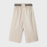 Pantalone Cropped Con Cintura In Cotone Bambina MAYORAL 3506 - MAYORAL - Luxury Kids