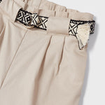 Pantalone Cropped Con Cintura In Cotone Bambina MAYORAL 3506 - MAYORAL - Luxury Kids