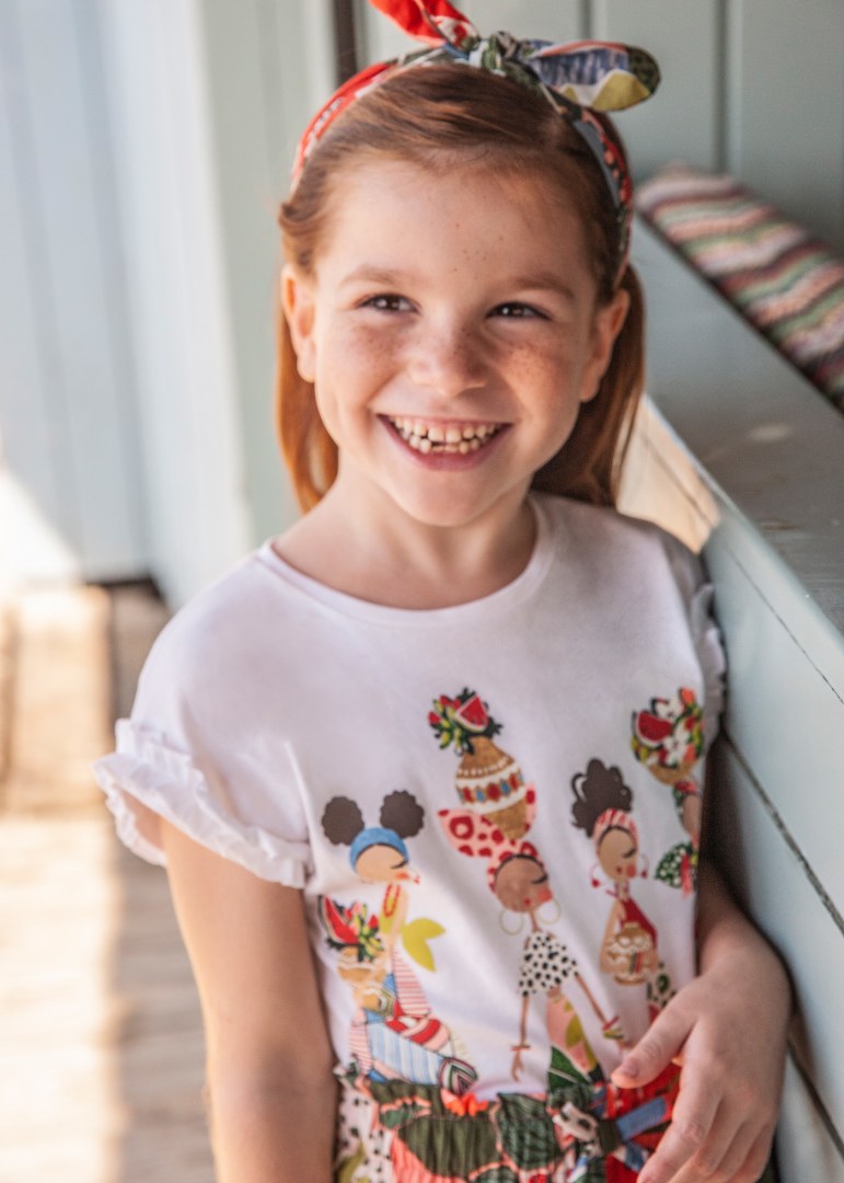 Set Maglietta E fascia In Cotone Sostenibile Bambina MAYORAL 3063 - MAYORAL - Luxury Kids