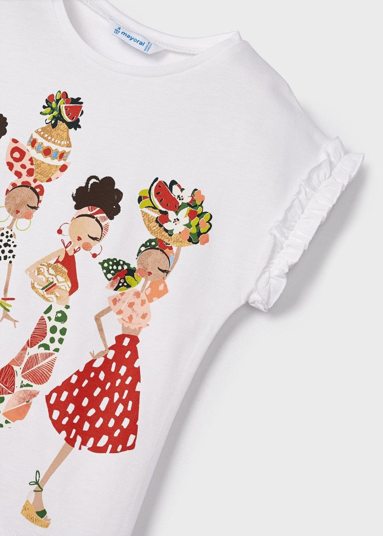 Set Maglietta E fascia In Cotone Sostenibile Bambina MAYORAL 3063 - MAYORAL - Luxury Kids