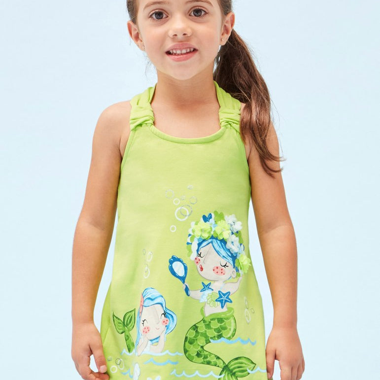 Abito Con Applicazioni In Cotone Sostenibile Bambina MAYORAL 3944 - MAYORAL - Luxury Kids